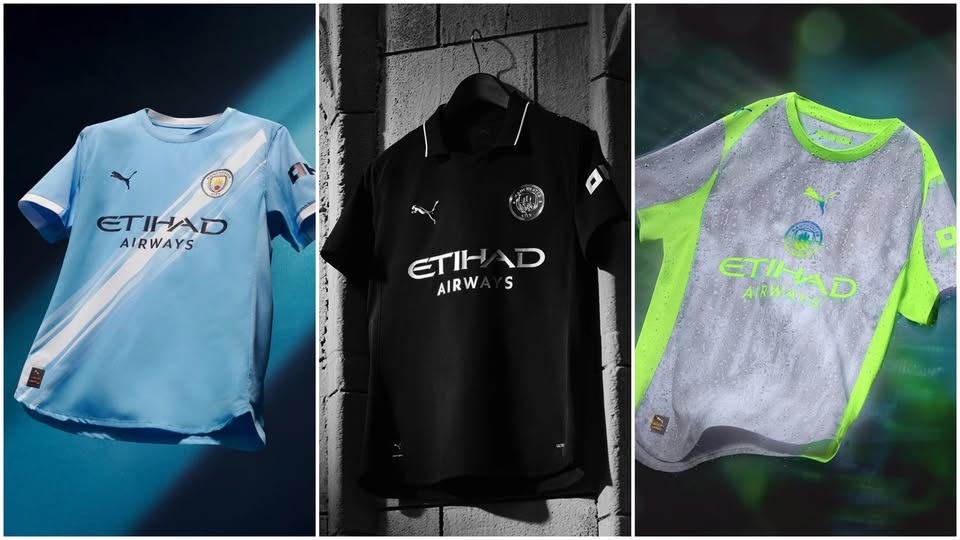 Wat is het verschil tussen Manchester City thuis-, uit- en derde shirt?